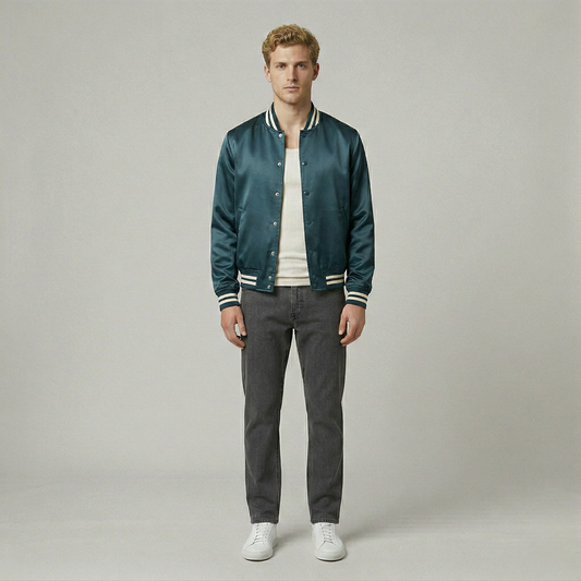 Classic Satin Varsity Jacket