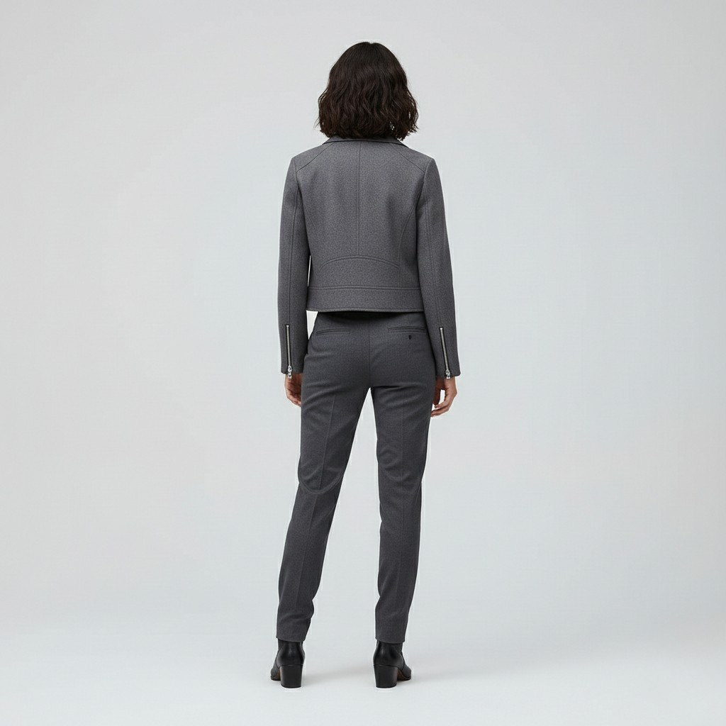 Tailored Wool-Blend Moto Jacket