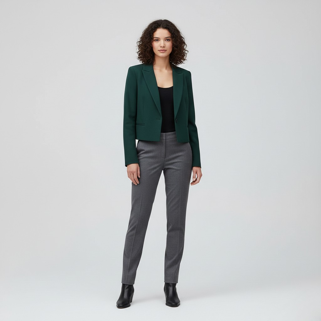 Cropped Power Tailored Blazer