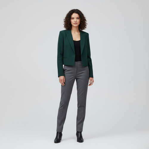 Cropped Power Tailored Blazer