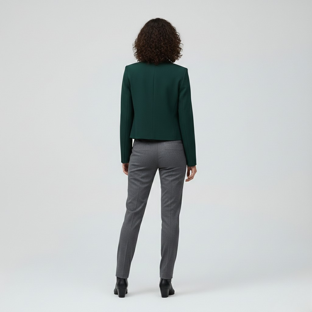 Cropped Power Tailored Blazer