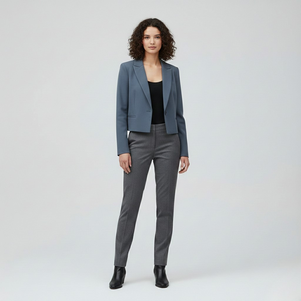 Cropped Power Tailored Blazer