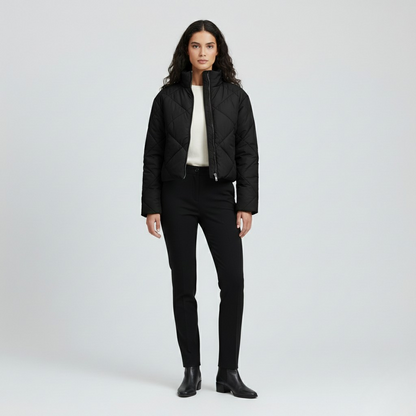 Cropped Quilted Puffer Jacket
