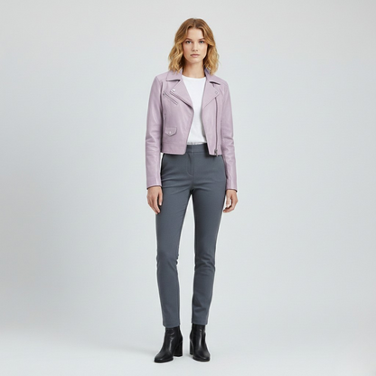 Cropped Moto Jacket