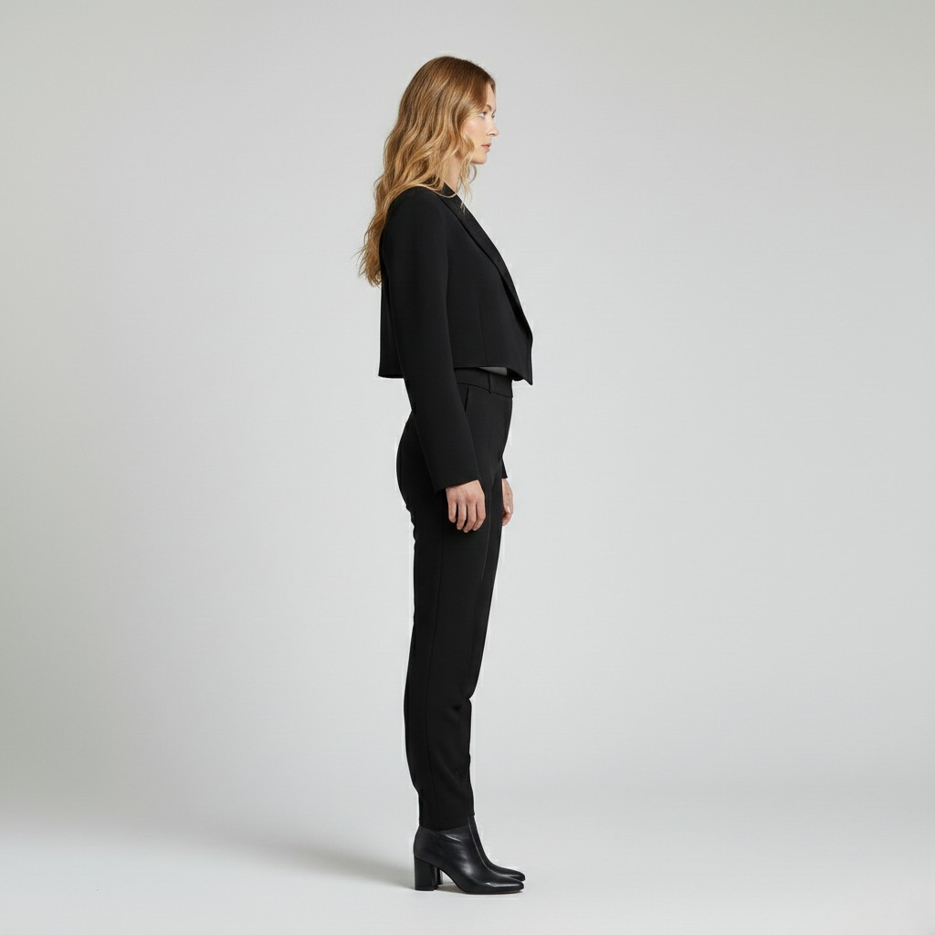 Cropped Shawl Collar Blazer